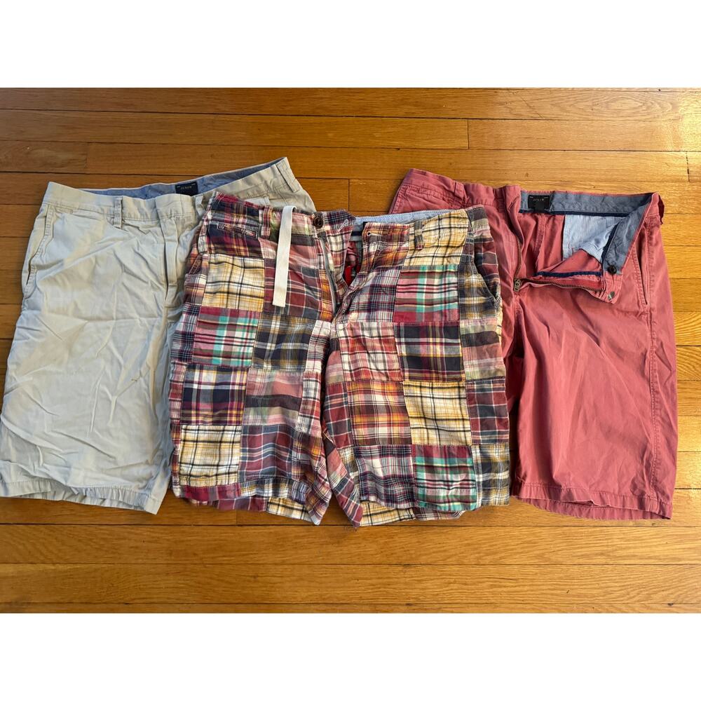 Mens Size 33 J.Crew Shorts - 3pc Lot